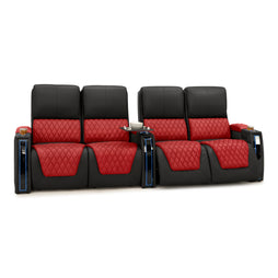Apex CoolZeroᵀᴹ Italian Leather Two-Tone Home Theater Seating