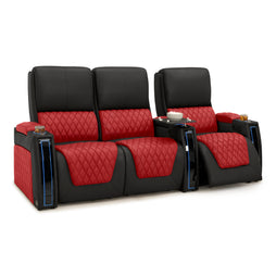 Apex CoolZeroᵀᴹ Italian Leather Two-Tone Home Theater Seating