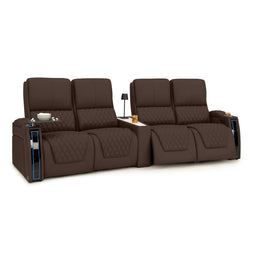 Apex CoolZeroᵀᴹ Wedge Console Italian Leather Home Theater Seats
