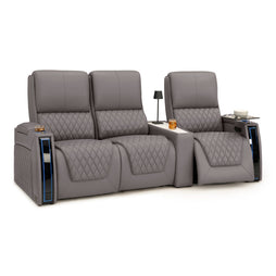 Apex CoolZeroᵀᴹ Wedge Console Italian Leather Home Theater Seats