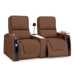Apex CoolZeroᵀᴹ Wedge Console Italian Leather Home Theater Seats