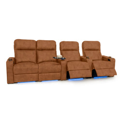 Julius Italian Leather Big & Tall Home Theater Seats