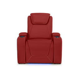 Paladin Italian Leather Heat & Massage Home Theater Seating Single Recliner