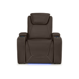 Paladin Italian Leather Heat & Massage Home Theater Seating Single Recliner