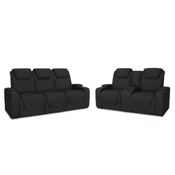 Seatcraft Concerto Heat & Massage Sofa & Loveseat, Italian Leather, Powered Headrest, Powered Lumbar, Power Recline