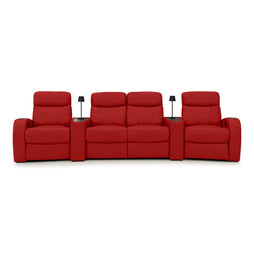 Rialto Italian Leather Wedge Console Table Home Theater Seating