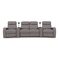 Rialto Italian Leather Wedge Console Table Home Theater Seating