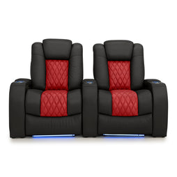 Diamante CoolZeroᵀᴹ Italian Leather Two-Tone Home Theater Seating