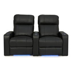 Julius Italian Leather Big & Tall Home Theater Seats