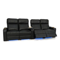 Julius Italian Leather Big & Tall Home Theater Seats