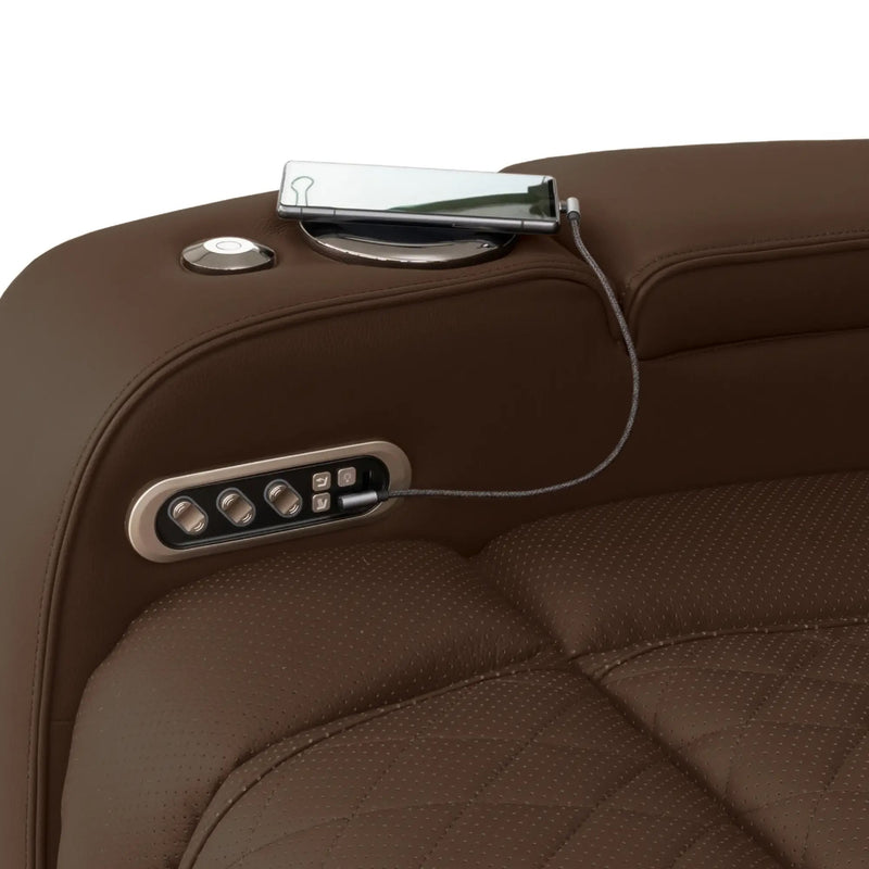 Luminis 365 HeatZeroᵀᴹ Big & Tall Multimedia Sofa & Loveseat in Chestnut - USB-A / USB-C Charging Ports