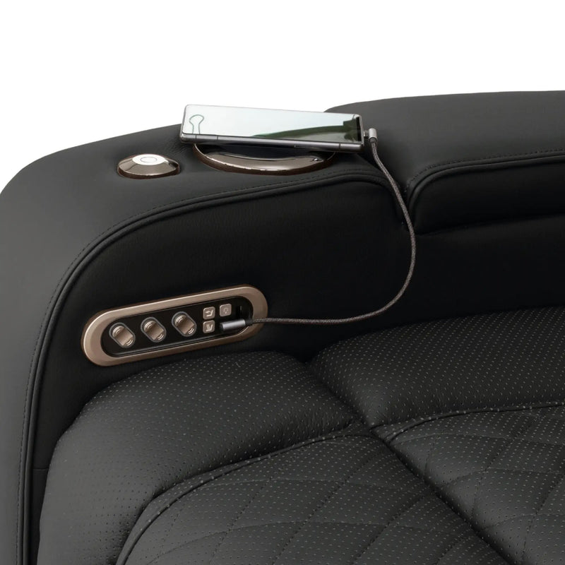 Luminis 365 HeatZeroᵀᴹ Big & Tall Multimedia Sofa & Loveseat in Ebony - USB-A / USB-C Charging Ports