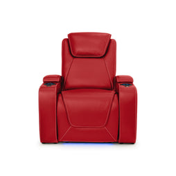 Paladin Italian Leather Heat & Massage Home Theater Seating Single Recliner