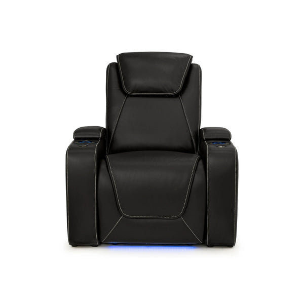 Paladin Italian Leather Heat & Massage Home Theater Seating Single Recliner