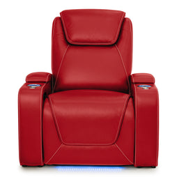 Pantheon Italian Leather Big & Tall Home Theater Seating Single Recliner