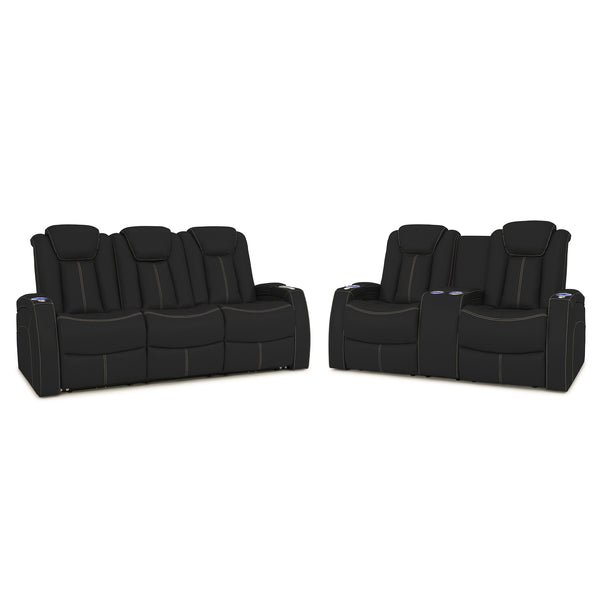 Seatcraft Republic Sofa & Loveseat Italian Leather, Powered Headrest, Power Recline