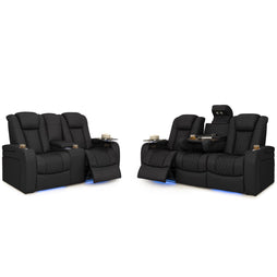 Seatcraft Anthem Sofa & Loveseat Italian Leather, Powered Headrest, Power Recline