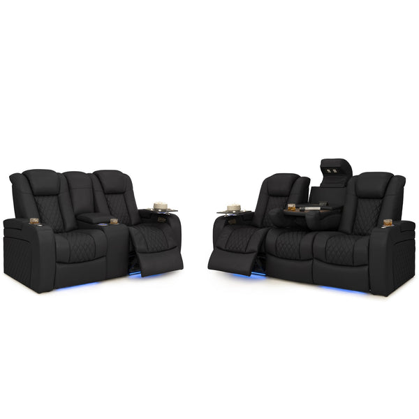 Seatcraft Anthem Sofa & Loveseat Italian Leather, Powered Headrest, Power Recline