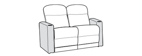 Row of 2 Loveseat 68.5"