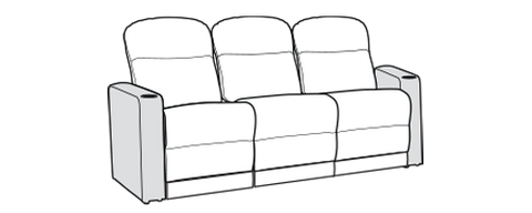 Row of 3 Sofa 87.0"