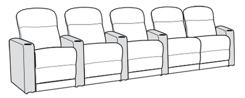 Row of 5 Right Loveseat 157.0"