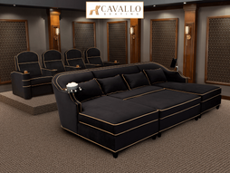 Cavallo Chorus Media Lounge Sofa, Fabric, 20+ Colors