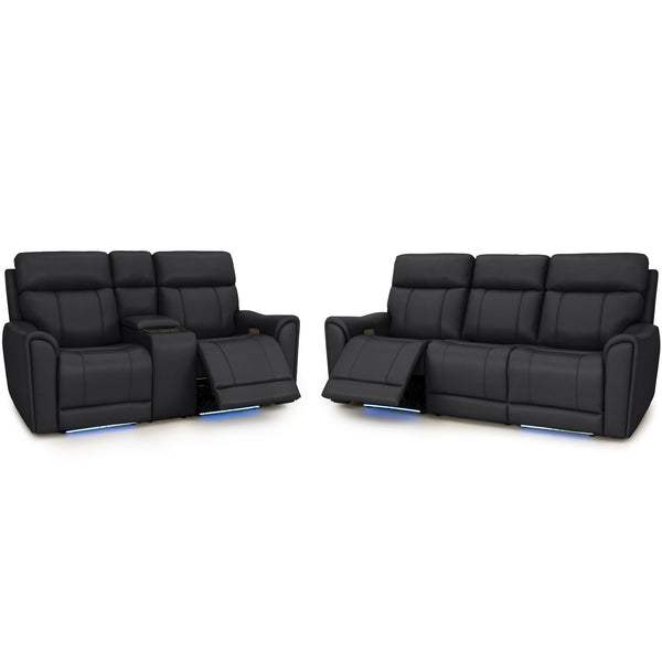 Trivanta HeatZeroᵀᴹ Italian Leather Home Theater Sofa & Loveseat