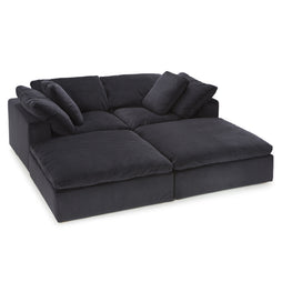 Seatcraft Heavenly Modular Sofa Fabric, Black, or Brown