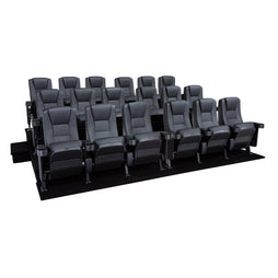 Seatcraft Montago 3 Row Riser Package, Vinyl, Black