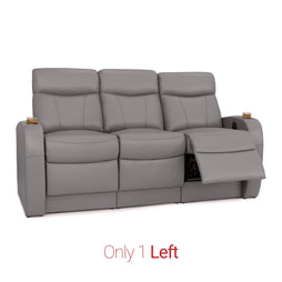 Rialto Gray BACKROW Theater Seating®, Power Recline, Row of 3 Sofa
