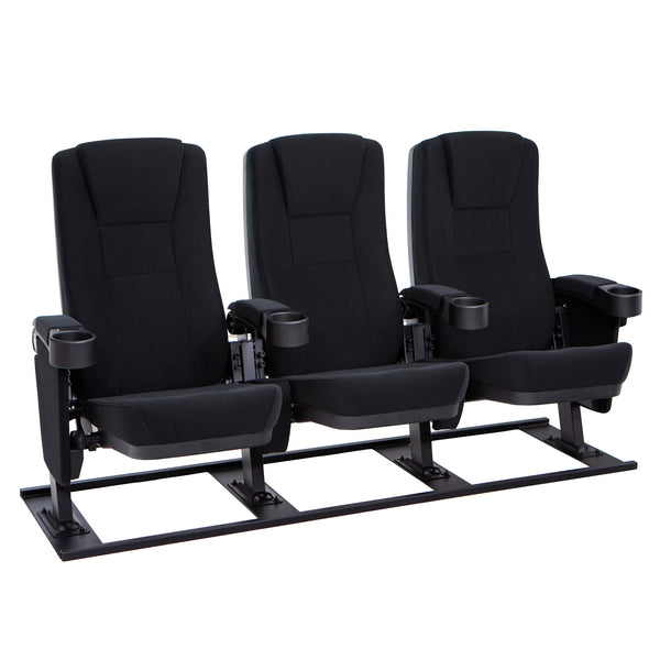 Seatcraft Zenith Free-Standing Base Movie Seats, Fabric, Black