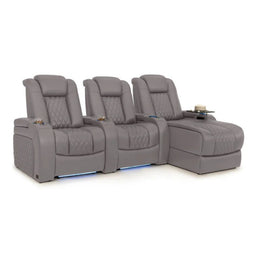 Diamante Chaise CoolZeroᵀᴹ Italian Leather Home Theater Seating