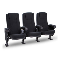 Seatcraft Zenith Movie Seats, Fabric, Black