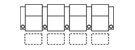 Row of 4 Standard 133.5"