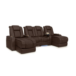 Diamante Chaise CoolZeroᵀᴹ Italian Leather Home Theater Seating