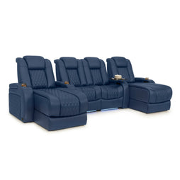 Diamante Chaise CoolZeroᵀᴹ Italian Leather Home Theater Seating