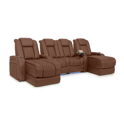 Diamante Chaise CoolZeroᵀᴹ Italian Leather Home Theater Seating