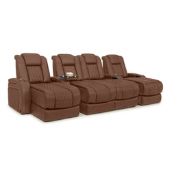 Diamante Chaise CoolZeroᵀᴹ Italian Leather Home Theater Seating
