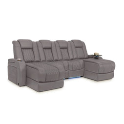 Diamante Chaise CoolZeroᵀᴹ Italian Leather Home Theater Seating