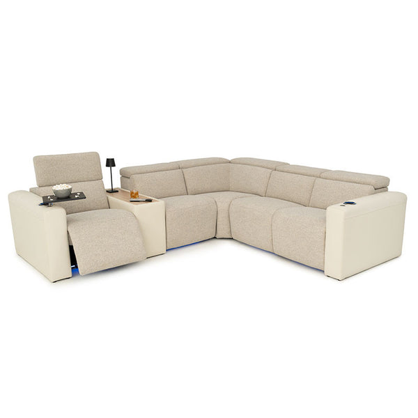 Catalina FX Power Console Table Home Theater L Sectional