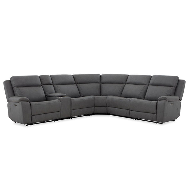 Verona Top Grain Leather Home Theater L-Sectional