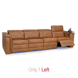 Solis FX Flip-Up Headrest Tawny Home Theater Sofa