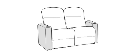 Row of 2 Loveseat 60.0"