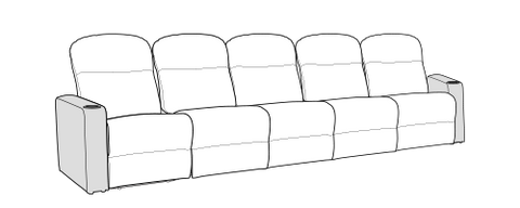 Row of 5 Sofa 132.0"