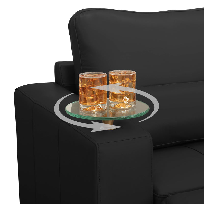 Optional Glass Tray Table A crystal-clear and durable