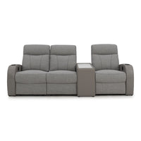 Rialto Italian Leather & Fabric Console Table Home Theater Seating