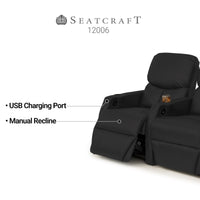 12006 Leather Gel Spacesaver Home Theater Seating