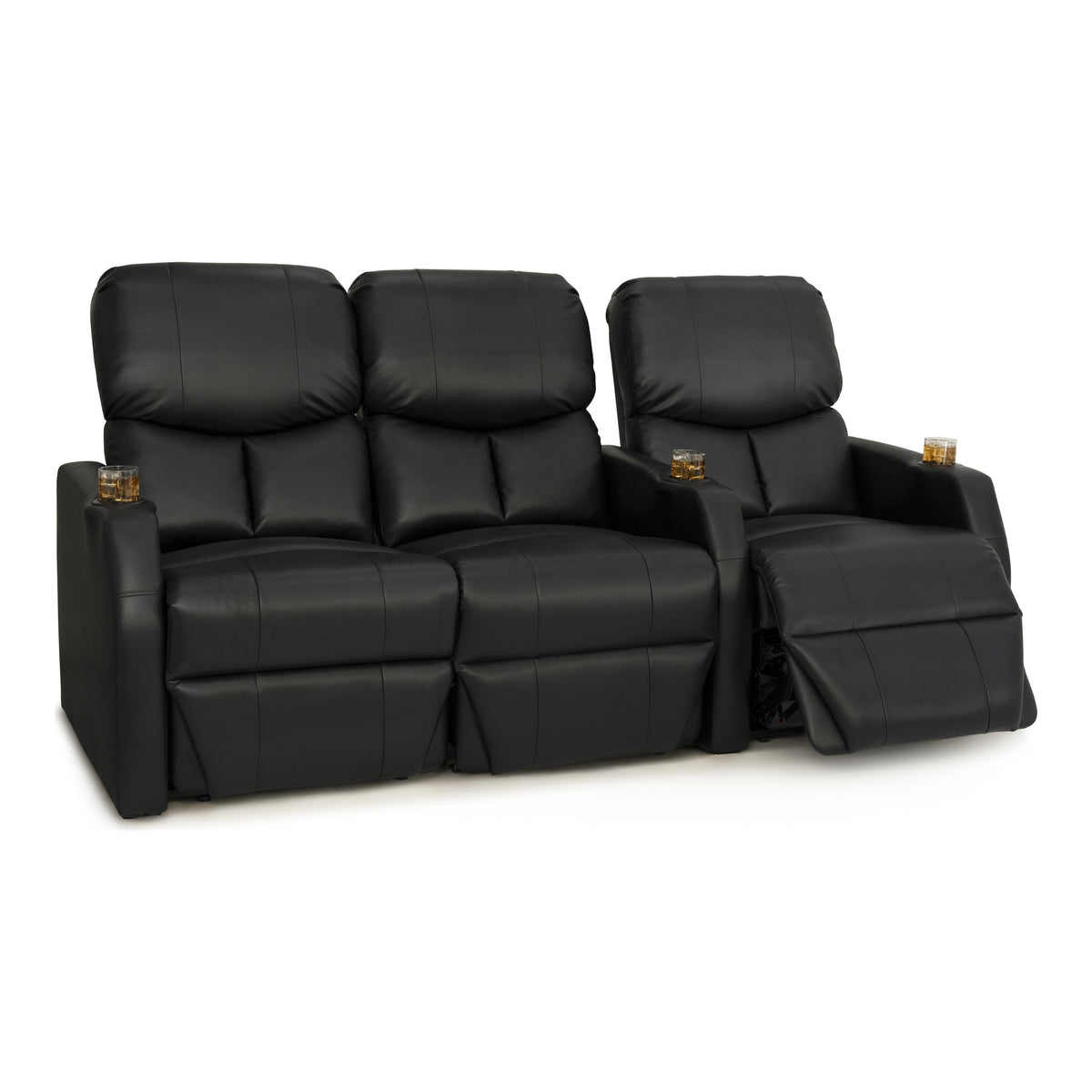 12006 Leather Gel Spacesaver Home Theater Seating