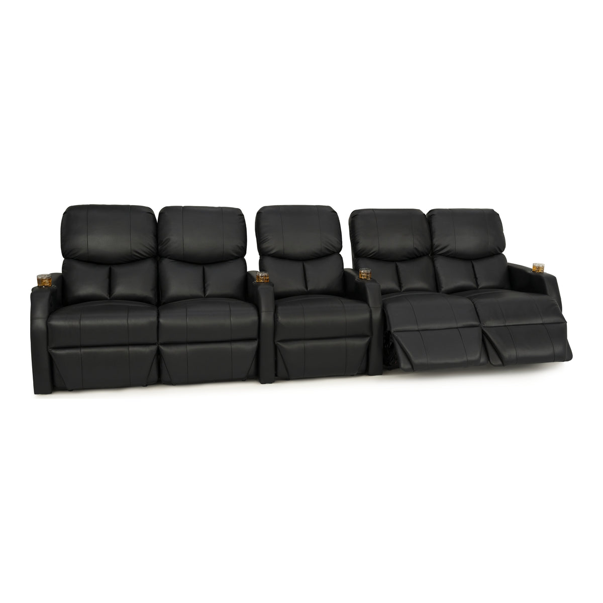 12006 Leather Gel Spacesaver Home Theater Seating