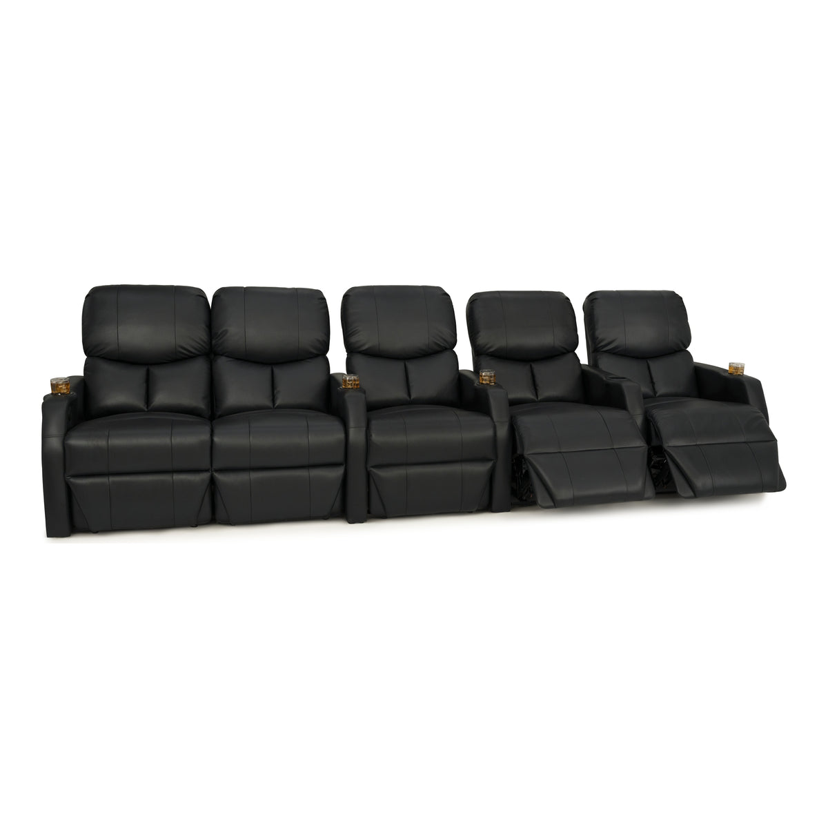 12006 Leather Gel Spacesaver Home Theater Seating